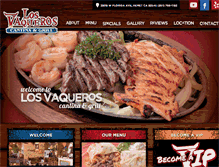 Tablet Screenshot of losvaquerosrestaurant.com